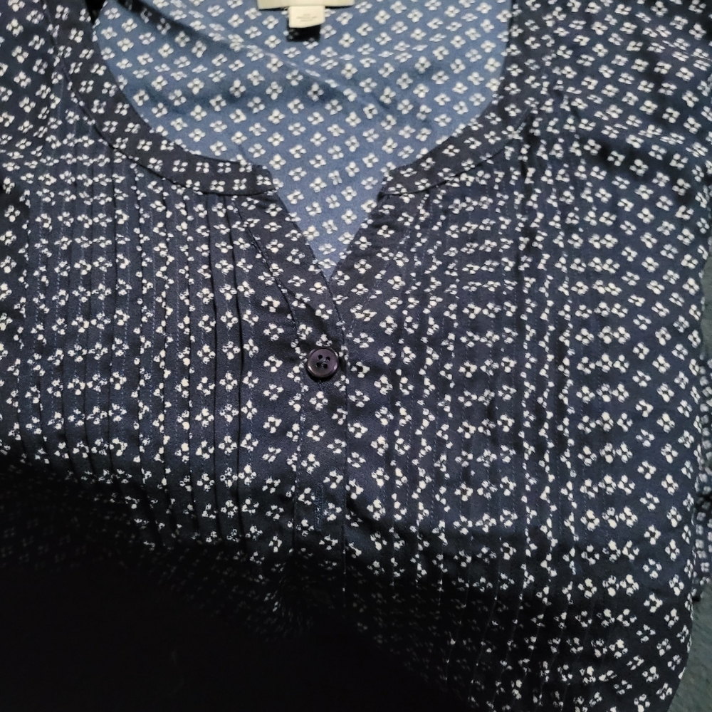 Catherins  Navy & White Blouse